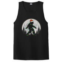 Bigfoot Santa Christmas Tree Lights Funny Xmas Sasquatch PosiCharge Competitor Tank