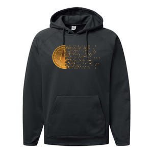 Bitcoin Support Crypto Cryptocurrency Bitcoin Performance Fleece Hoodie