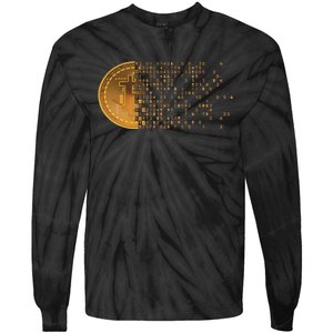 Bitcoin Support Crypto Cryptocurrency Bitcoin Tie-Dye Long Sleeve Shirt