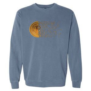 Bitcoin Support Crypto Cryptocurrency Bitcoin Garment-Dyed Sweatshirt