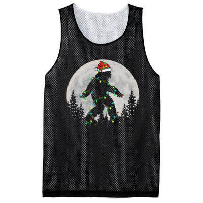 Bigfoot Santa Christmas Tree Lights Xmas Sasquatch Mesh Reversible Basketball Jersey Tank