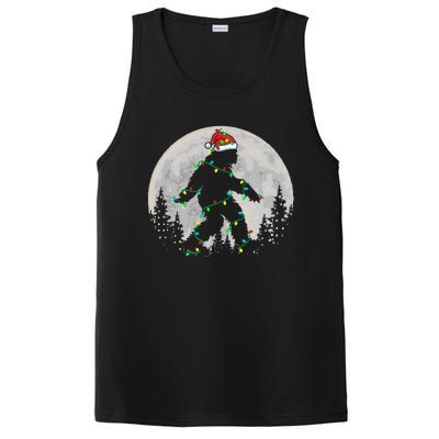 Bigfoot Santa Christmas Tree Lights Xmas Sasquatch PosiCharge Competitor Tank