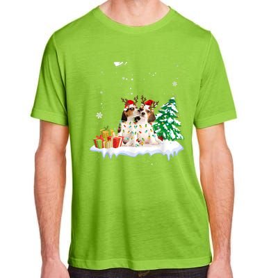 Beagle Santa Christmas Tree Light Pajama Dog Xmas Gift Adult ChromaSoft Performance T-Shirt