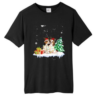 Beagle Santa Christmas Tree Light Pajama Dog Xmas Gift Tall Fusion ChromaSoft Performance T-Shirt