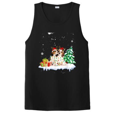 Beagle Santa Christmas Tree Light Pajama Dog Xmas Gift PosiCharge Competitor Tank