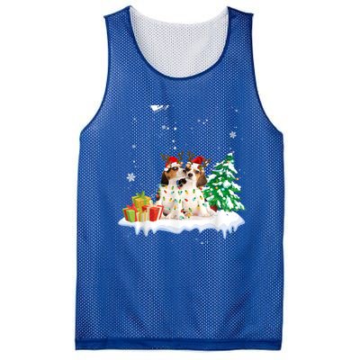 Beagle Santa Christmas Tree Light Pajama Dog Xmas Gift Mesh Reversible Basketball Jersey Tank