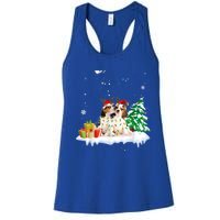 Beagle Santa Christmas Tree Light Pajama Dog Xmas Gift Women's Racerback Tank