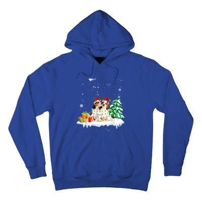 Beagle Santa Christmas Tree Light Pajama Dog Xmas Gift Tall Hoodie