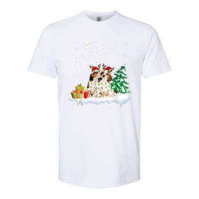 Beagle Santa Christmas Tree Light Pajama Dog Xmas Gift Softstyle CVC T-Shirt