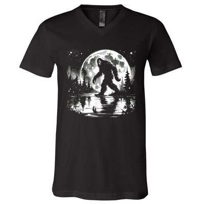 Bigfoot Sasquatch Cool Bigfoot V-Neck T-Shirt