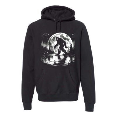 Bigfoot Sasquatch Cool Bigfoot Premium Hoodie