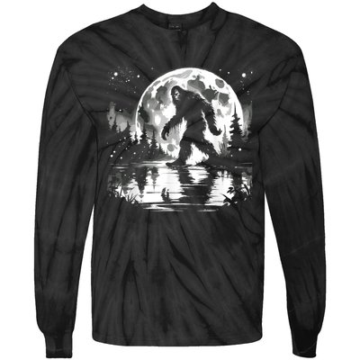 Bigfoot Sasquatch Cool Bigfoot Tie-Dye Long Sleeve Shirt