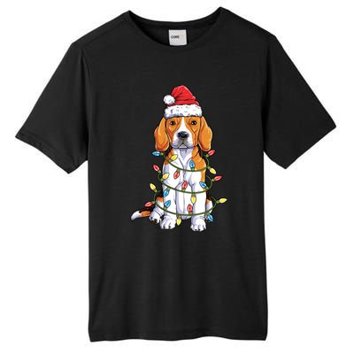 Beagle Santa Christmas Tree Lights Xmas Funny Gift Boys Gift Tall Fusion ChromaSoft Performance T-Shirt