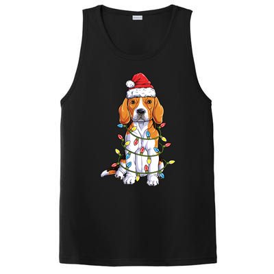 Beagle Santa Christmas Tree Lights Xmas Funny Gift Boys Gift PosiCharge Competitor Tank