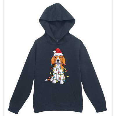 Beagle Santa Christmas Tree Lights Xmas Funny Gift Boys Gift Urban Pullover Hoodie