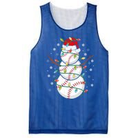 Baseball Snow Christmas Santa Hat Lights Snowflakes Xmas Funny Gift Mesh Reversible Basketball Jersey Tank