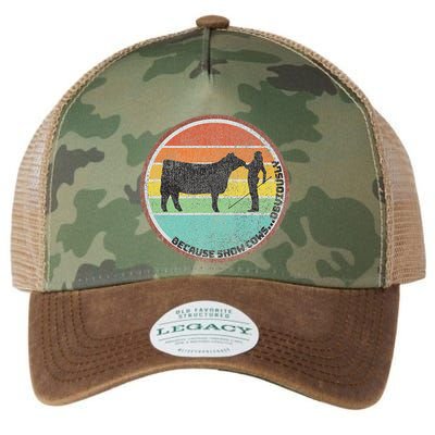 Because Show Cows ...Obviously Fun Cattle Showing Fair Legacy Tie Dye Trucker Hat