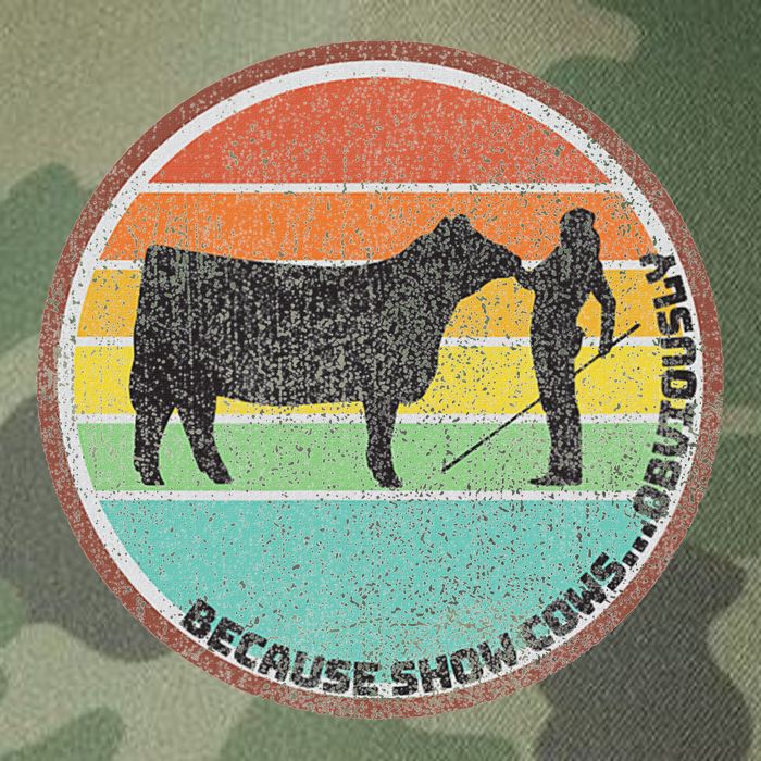 Because Show Cows ...Obviously Fun Cattle Showing Fair Legacy Tie Dye Trucker Hat