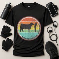 Because Show Cows ...Obviously Fun Cattle Showing Fair Performance Shirt