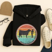 Because Show Cows ...Obviously Fun Cattle Showing Fair Hoodie