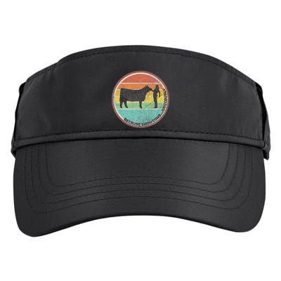 Because Show Cows ...Obviously Fun Cattle Showing Fair Adult Drive Performance Visor