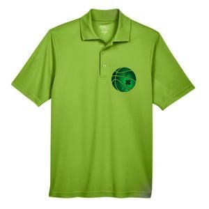 Basketball Shamrock Clover Leaf Pajama St Patrick's Day Gift Men's Origin Performance Pique Polo