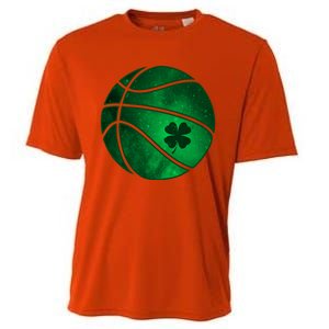 Basketball Shamrock Clover Leaf Pajama St Patrick's Day Gift Cooling Performance Crew T-Shirt