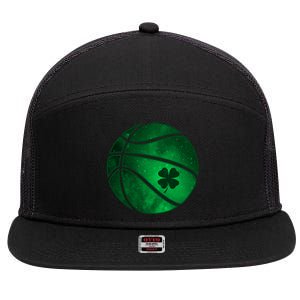 Basketball Shamrock Clover Leaf Pajama St Patrick's Day Gift 7 Panel Mesh Trucker Snapback Hat