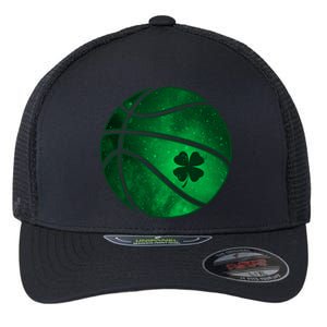 Basketball Shamrock Clover Leaf Pajama St Patrick's Day Gift Flexfit Unipanel Trucker Cap