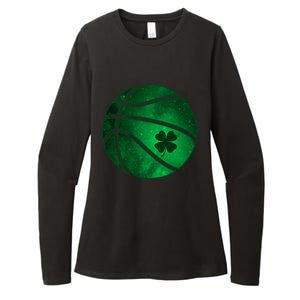 Basketball Shamrock Clover Leaf Pajama St Patrick's Day Gift Womens CVC Long Sleeve Shirt