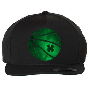 Basketball Shamrock Clover Leaf Pajama St Patrick's Day Gift Wool Snapback Cap