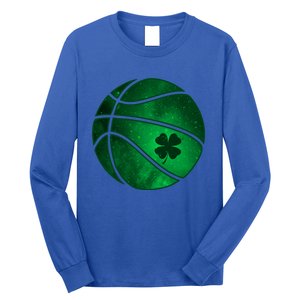 Basketball Shamrock Clover Leaf Pajama St Patrick's Day Gift Long Sleeve Shirt