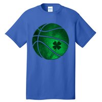 Basketball Shamrock Clover Leaf Pajama St Patrick's Day Gift Tall T-Shirt