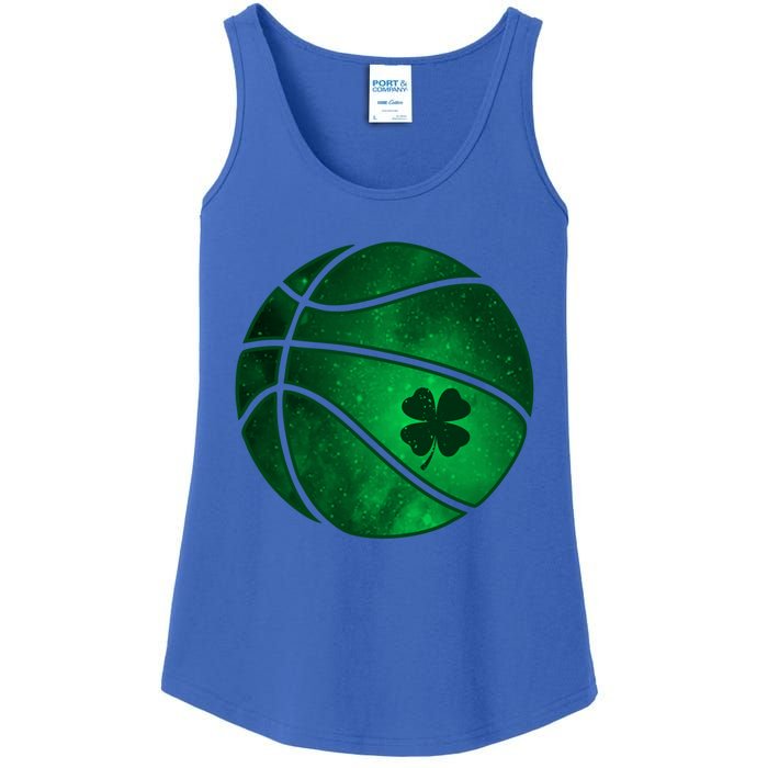 Basketball Shamrock Clover Leaf Pajama St Patrick's Day Gift Ladies Essential Tank