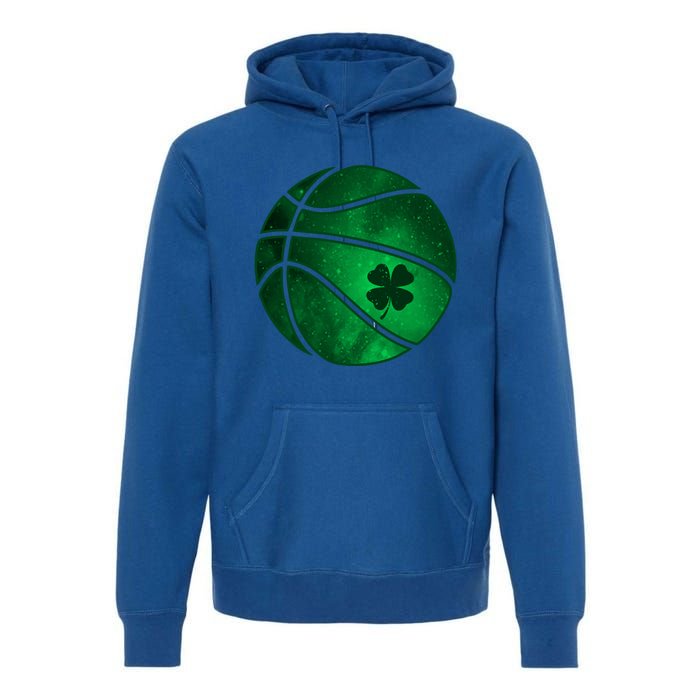 Basketball Shamrock Clover Leaf Pajama St Patrick's Day Gift Premium Hoodie