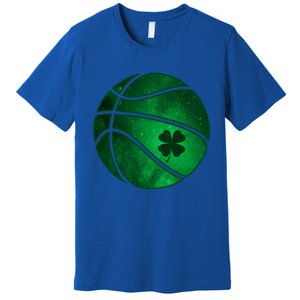 Basketball Shamrock Clover Leaf Pajama St Patrick's Day Gift Premium T-Shirt