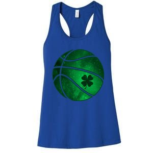 Basketball Shamrock Clover Leaf Pajama St Patrick's Day Gift Women's Racerback Tank