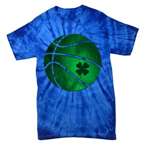 Basketball Shamrock Clover Leaf Pajama St Patrick's Day Gift Tie-Dye T-Shirt