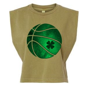 Basketball Shamrock Clover Leaf Pajama St Patrick's Day Gift Garment-Dyed Women's Muscle Tee