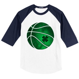 Basketball Shamrock Clover Leaf Pajama St Patrick's Day Gift Baseball Sleeve Shirt