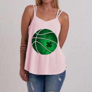 Basketball Shamrock Clover Leaf Pajama St Patrick's Day Gift Women's Strappy Tank