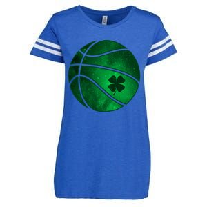 Basketball Shamrock Clover Leaf Pajama St Patrick's Day Gift Enza Ladies Jersey Football T-Shirt