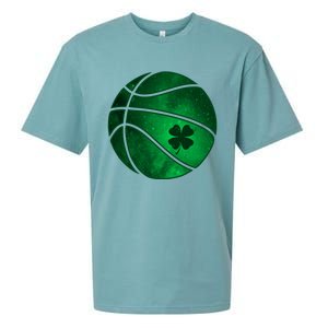 Basketball Shamrock Clover Leaf Pajama St Patrick's Day Gift Sueded Cloud Jersey T-Shirt