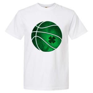 Basketball Shamrock Clover Leaf Pajama St Patrick's Day Gift Garment-Dyed Heavyweight T-Shirt