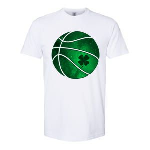 Basketball Shamrock Clover Leaf Pajama St Patrick's Day Gift Softstyle CVC T-Shirt