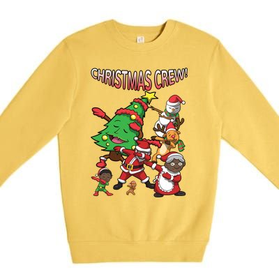 Black Santa Claus Cool Gift African American Christmas Crew Cool Gift Premium Crewneck Sweatshirt