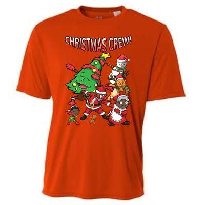 Black Santa Claus Cool Gift African American Christmas Crew Cool Gift Cooling Performance Crew T-Shirt