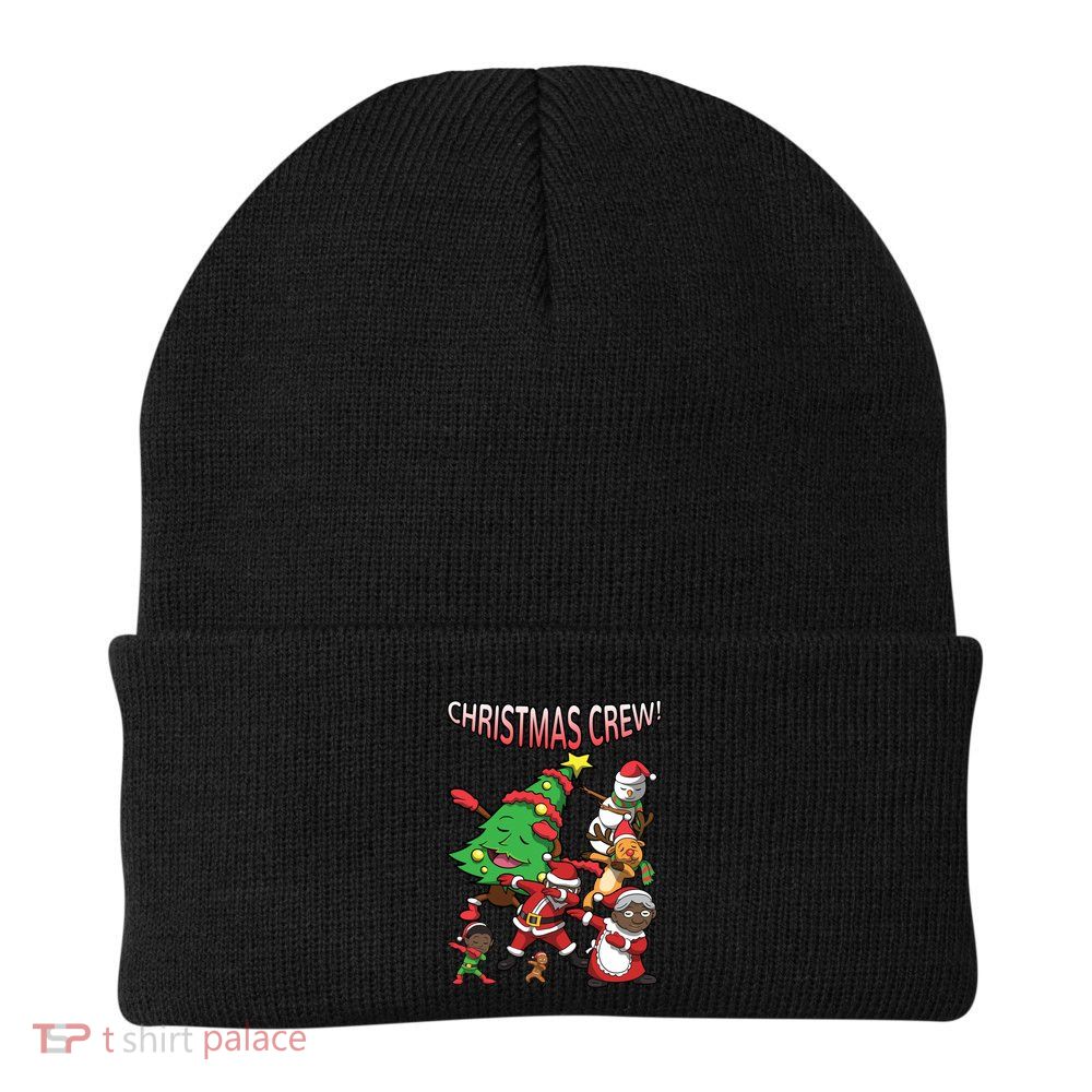 Black Santa Claus Cool Gift African American Christmas Crew Cool Gift Beanie