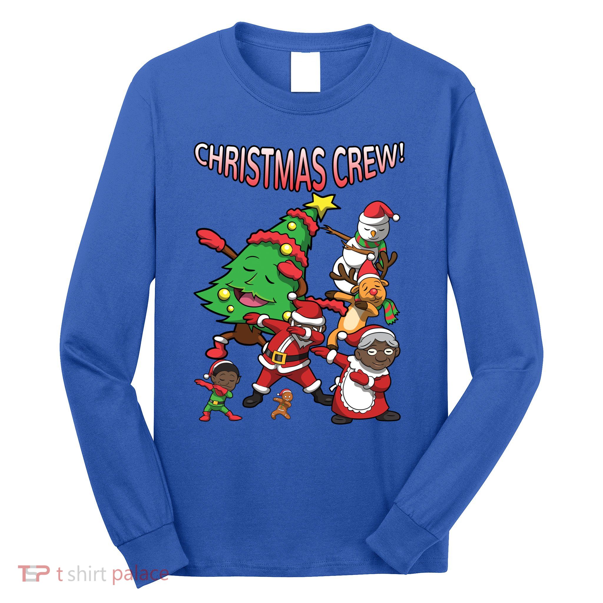 Black Santa Claus Cool Gift African American Christmas Crew Cool Gift Long Sleeve Shirt