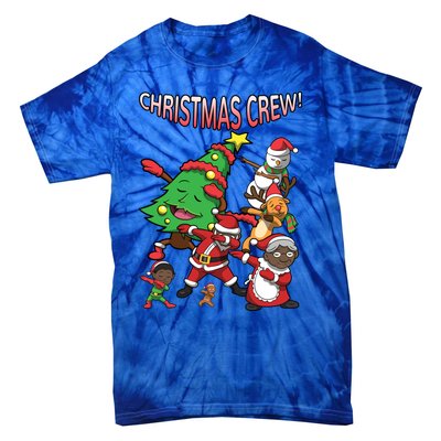 Black Santa Claus Cool Gift African American Christmas Crew Cool Gift Tie-Dye T-Shirt